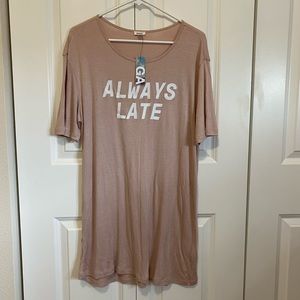 Tunic Length lounge tee.